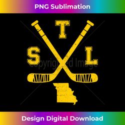 St. Louis Retro Funny Hockey Sticks State Outile STL - Sublimation-Optimized PNG File - Access the Spectrum of Sublimation Artistry