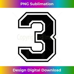 Number 3 Capital Alphabet College Varsity Monogram Club - Crafted Sublimation Digital Download - Channel Your Creative Rebel