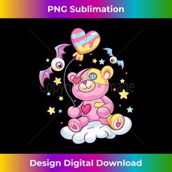 Pastel Goth Teddy Bear Japanese Anime Kawaii Menhera Nu Goth - Eco-Friendly Sublimation PNG Download - Pioneer New Aesthetic Frontiers