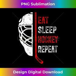 Eat Sleep Hockey Repeat Funny Retro Ice Hockey Sport Player - Bohemian Sublimation Digital Download - Enhance Your Art with a Dash of Spice