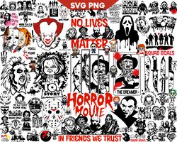 Horror Movie SVG Bundle, Horror Characters SVG, Horror Movie Knife Svg Bundle, Halloween Horror SVG, Horror Friends Svg