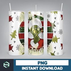 3D Inflated Christmas Tumbler Wrap Design Download PNG, 20 Oz Digital Tumbler Wrap PNG Digital Download (34)