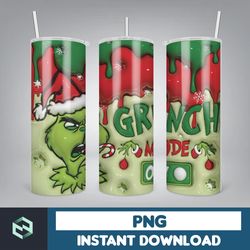 3D Inflated Christmas Tumbler Wrap Design Download PNG, 20 Oz Digital Tumbler Wrap PNG Digital Download (41)