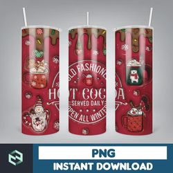 3D Inflated Christmas Tumbler Wrap Design Download PNG, 20 Oz Digital Tumbler Wrap PNG Instant Download (12)