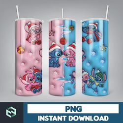 3D Inflated Christmas Tumbler Wrap Design Download PNG, 20 Oz Digital Tumbler Wrap PNG Instant Download (33)