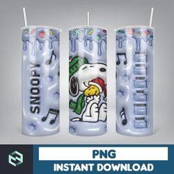 3D Inflated Christmas Tumbler Wrap Design Download PNG, 20 Oz Digital Tumbler Wrap PNG Instant Download (57)