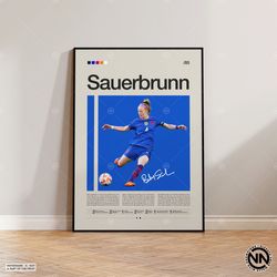 Becky Sauerbrunn Poster, USWNT Poster, Soccer Gifts, Sports Poster, Football Player Poster, Soccer Wall Art, Sports Bedr
