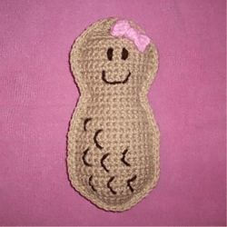 little miss peanut crochet pattern, digital file pdf, digital pattern pdf, crochet pattern