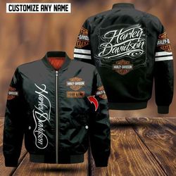 Harley Davidson Limited Bomber Jacket Custom Name Hot Trending
