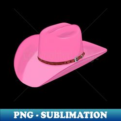 pink cowgirl hat - png transparent sublimation design - unleash your creativity