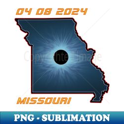Missouri 2024 Total Solar Eclipse - Sublimation-Ready PNG File - Bring Your Designs to Life