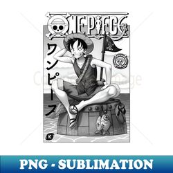Straw Hat Luffy vers BW - Professional Sublimation Digital Download - Stunning Sublimation Graphics