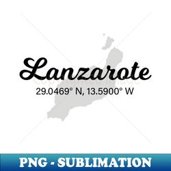 Lanzarote Coordinates Tourist Design - Professional Sublimation Digital Download - Add a Festive Touch to Every Day