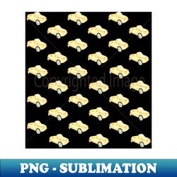 Retro Yellow Car Pattern - Premium PNG Sublimation File - Perfect for Sublimation Art