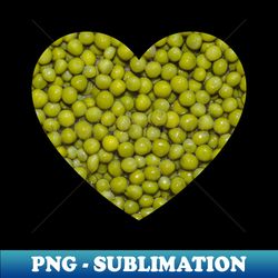 Green Peas Love Heart Photograph - Trendy Sublimation Digital Download - Capture Imagination with Every Detail