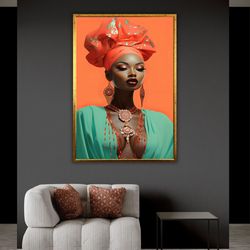 Canvas Print Afro American Woman Painting, Artprint, American Woman Art, Wall Art
