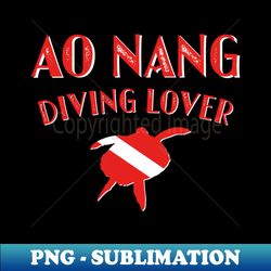 Ao Nang Scuba Diving Flag Turtle - Signature Sublimation PNG File - Instantly Transform Your Sublimation Projects