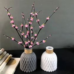 Handmade Home Ceramic Vase, Modern Flower Vase Imitation Ceramic Flower Pot Decoration,   Imitation Ceramic Flower Pot