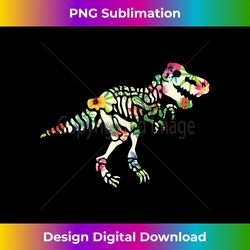 Tropical Floral T-Rex, Design Gift for Dino lovers Tank Top - Edgy Sublimation Digital File - Customize with Flair