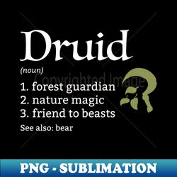 DD Druid Class Definition - Exclusive PNG Sublimation Download - Capture Imagination with Every Detail
