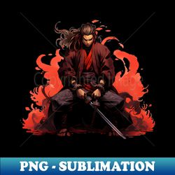 Reimagined Demon Slayer Sword Fighter - Vintage Sublimation PNG Download - Perfect for Sublimation Mastery