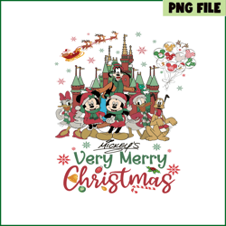 Mickey Very Merry Retro Christmas PNG