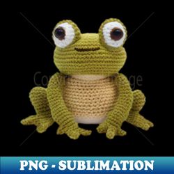crochet frog - artistic sublimation digital file - create with confidence