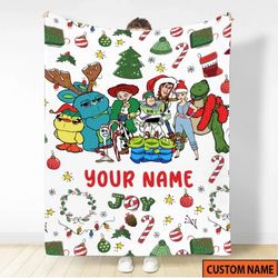 Toy Story Blanket, Custom Name Disney Toy Story Christmas Blanket, Disney Movies, Disney Christmas Birthday Blanket, Bab