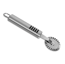 Steel pasta cutter wheel with single toothed blade and INOX steel handle | Made in Italy