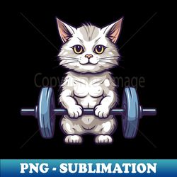 Gym Cat - High-Resolution PNG Sublimation File - Unleash Your Inner Rebellion