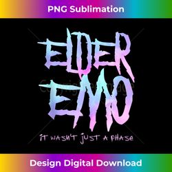 Elder Emo. it wasn't just a phase - Funny Emo Goth Tank Top - Eco-Friendly Sublimation PNG Download - Animate Your Creative Concepts