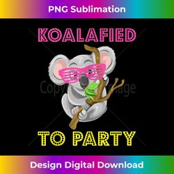 Koalafied to Party Tee Koala Bear Funny Cute Animal Pun Tank Top - Urban Sublimation PNG Design - Challenge Creative Boundaries