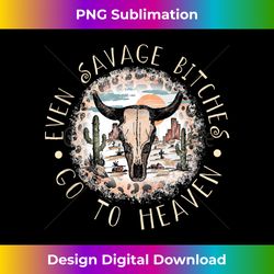 Even Savage Bitches Go To Heaven Leopard Mountain Bull-Skull Tank Top - Bespoke Sublimation Digital File - Channel Your Creative Rebel