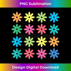 Colorful Flowers  Retro Flowers  Vintage Spring - Crafted Sublimation Digital Download - Rapidly Innovate Your Artistic Vision