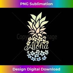 Pineapple Aloha Beaches Flowers Hawaii Summer Gifts Tank Top - Deluxe PNG Sublimation Download - Chic, Bold, and Uncompromising