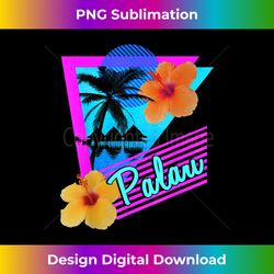 Palau Vintage 80's Style Tropical Paradise - Chic Sublimation Digital Download - Ideal for Imaginative Endeavors
