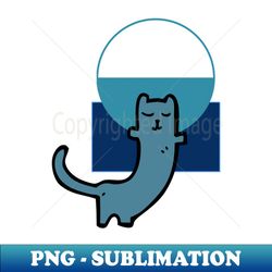 Cute Cat With Design - Unique Sublimation PNG Download - Unleash Your Creativity