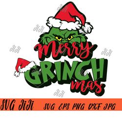 Merry Grinchmas SVG, The Grinch Santa Claus SVG, Grinchmas SVG