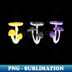 nonbinary mushrooms - Modern Sublimation PNG File - Bring Your Designs to Life