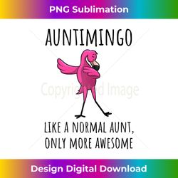 Womens Auntimingo Like An Aunt Only Awesome Dabbing Flamingo Gift - Urban Sublimation PNG Design - Access the Spectrum of Sublimation Artistry