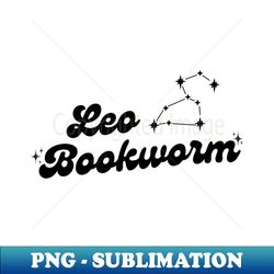 Leo Bookworm Bookish Zodiac Sign Astrology Horoscope Tarot Stars Constellation - Modern Sublimation PNG File - Capture Imagination with Every Detail