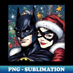 Unleash Batman Magic Festive Heroes Art Prints for a Superheroic Christmas Celebration - Sublimation-Ready PNG File - Perfect for Sublimation Art
