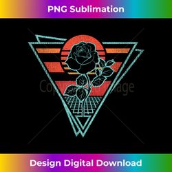 Rose Retro Vintage 80s Style Gardening Gift - Bohemian Sublimation Digital Download - Chic, Bold, and Uncompromising