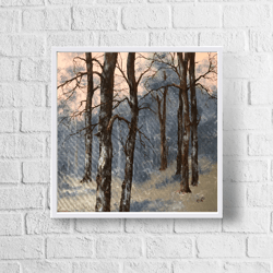 Forest Oil Painting Original Landscape