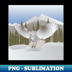 Snowy Owl - Elegant Sublimation PNG Download - Create with Confidence