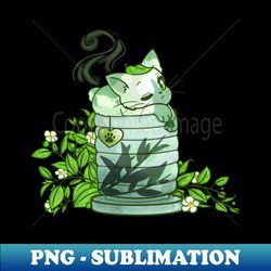 Tea Cats Series 1 Matcha - Professional Sublimation Digital Download - Enhance Your Apparel with Stunning Detail