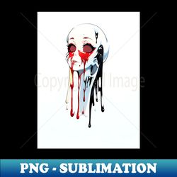 melting dolls head - exclusive png sublimation download - enhance your apparel with stunning detail