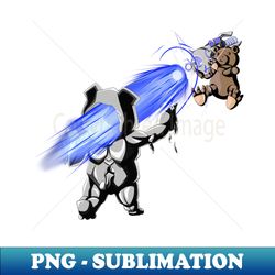 wood bear vs metal bear - exclusive sublimation digital file - fashionable and fearless