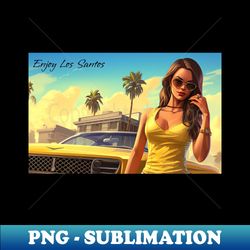 Postcard from Los Santos 5 - Premium PNG Sublimation File - Add a Festive Touch to Every Day