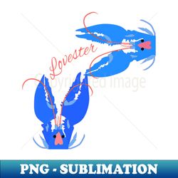 Two blue lobsters Valentines day love story - Aesthetic Sublimation Digital File - Enhance Your Apparel with Stunning Detail